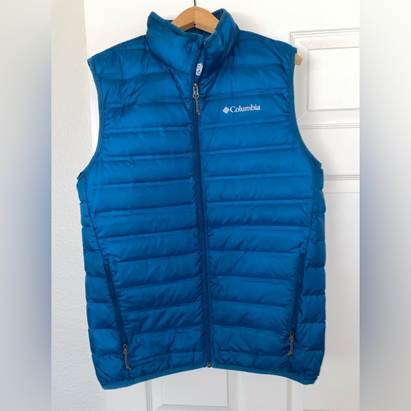 Columbia 650 fill Down Vest Blue Medium - Picture 2 of 16